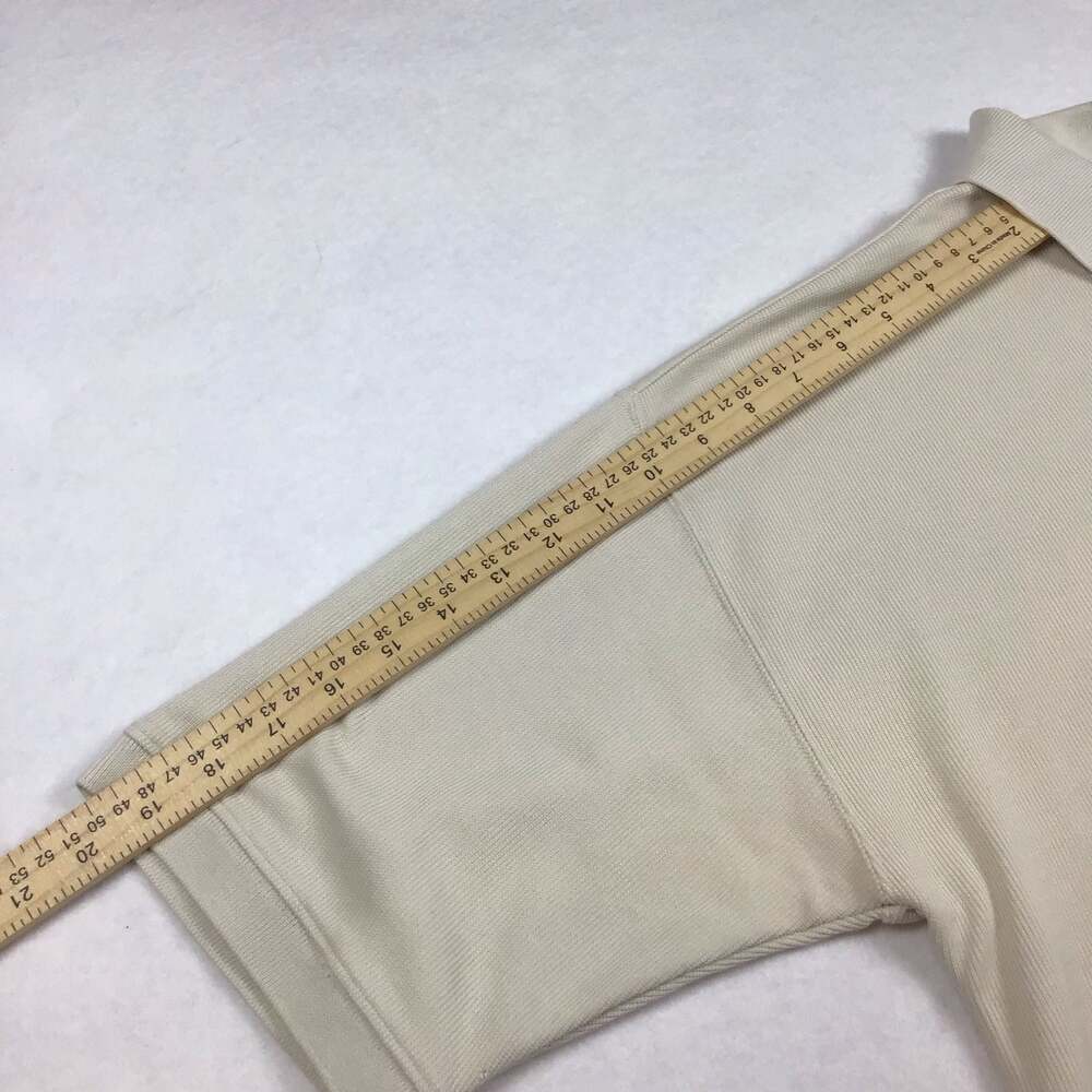 Tommy Bahama Men's Silk-Cotton Blend Ribbed Knit Polo Shirt Beige Large - Picture 7 of 10